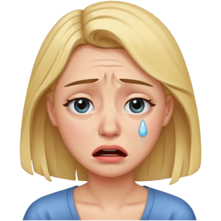 WOMAN CRYING realisim style emoji