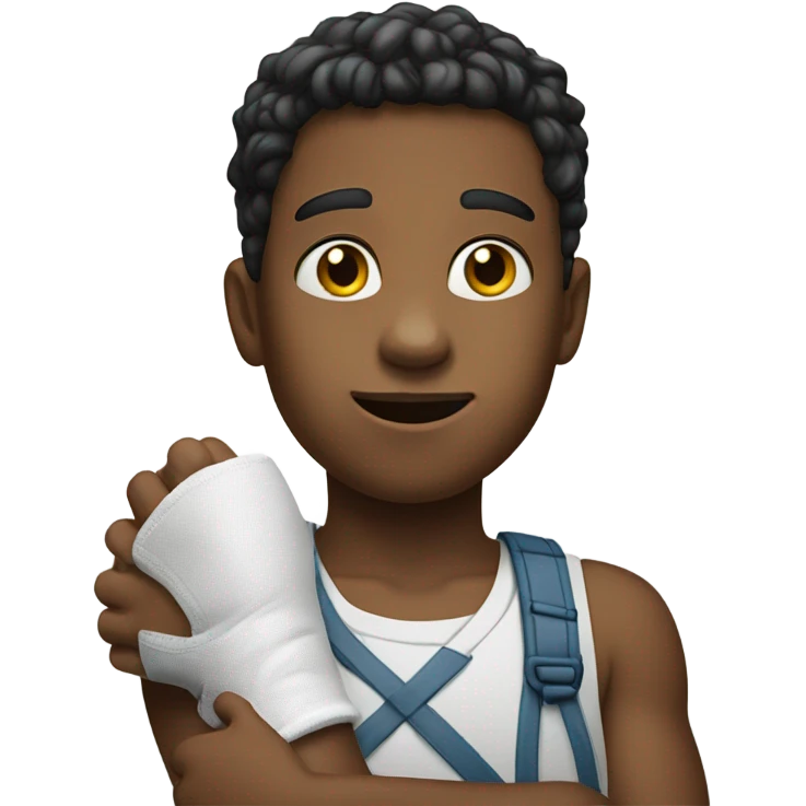 The boy with cast emoji