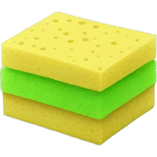 green flat square dish sponge emoji