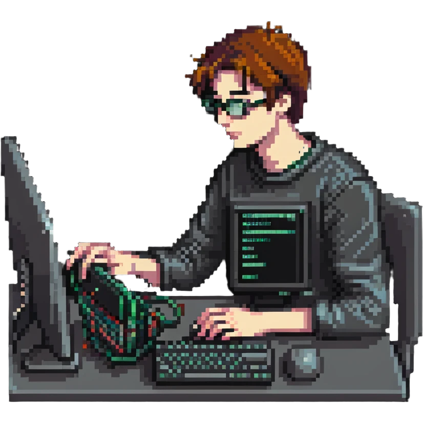 programmer deleting codes from computer emoji
