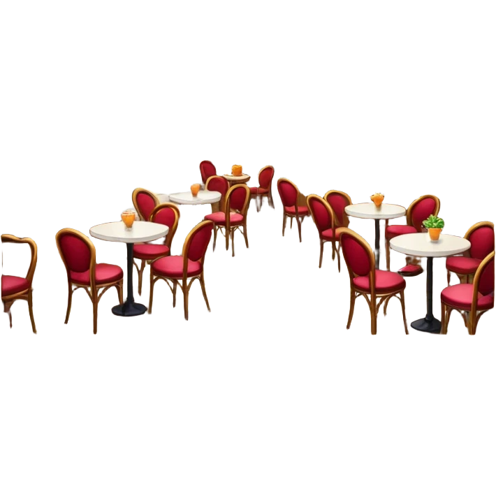 Cinematic Realistic Caf√© Culture Pop Culture Emoji, showcasing a vibrant French caf√© scene rendered with rich textures and warm, inviting lighting. emoji