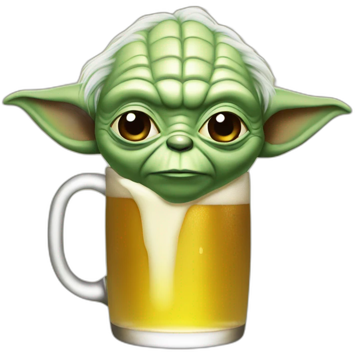 Yoda drink beer emoji