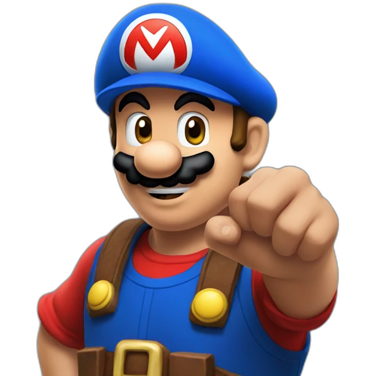 Mario bros up thumb emoji