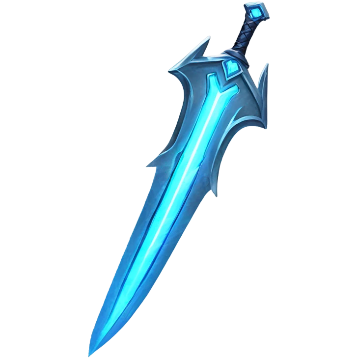 sci-fi multiblade sword-with-blue-ray-blade emoji