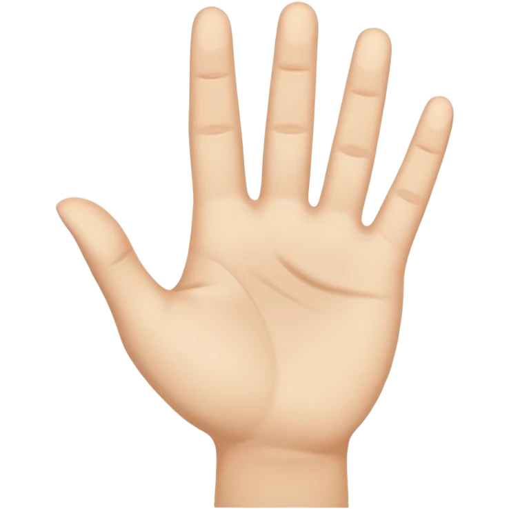 Pale Beige Gesture in the deaf-mute language of love emoji