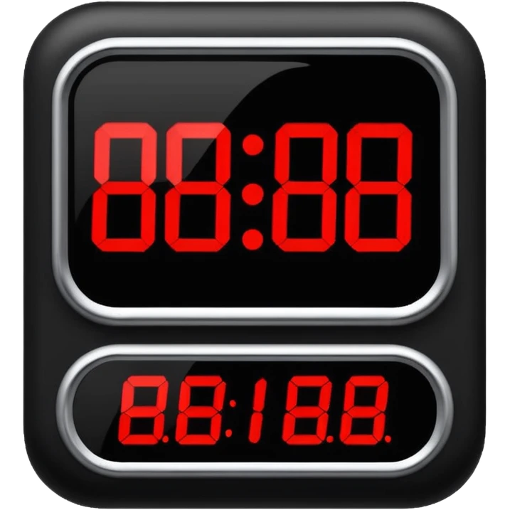 digital timer displaying 15:00 emoji