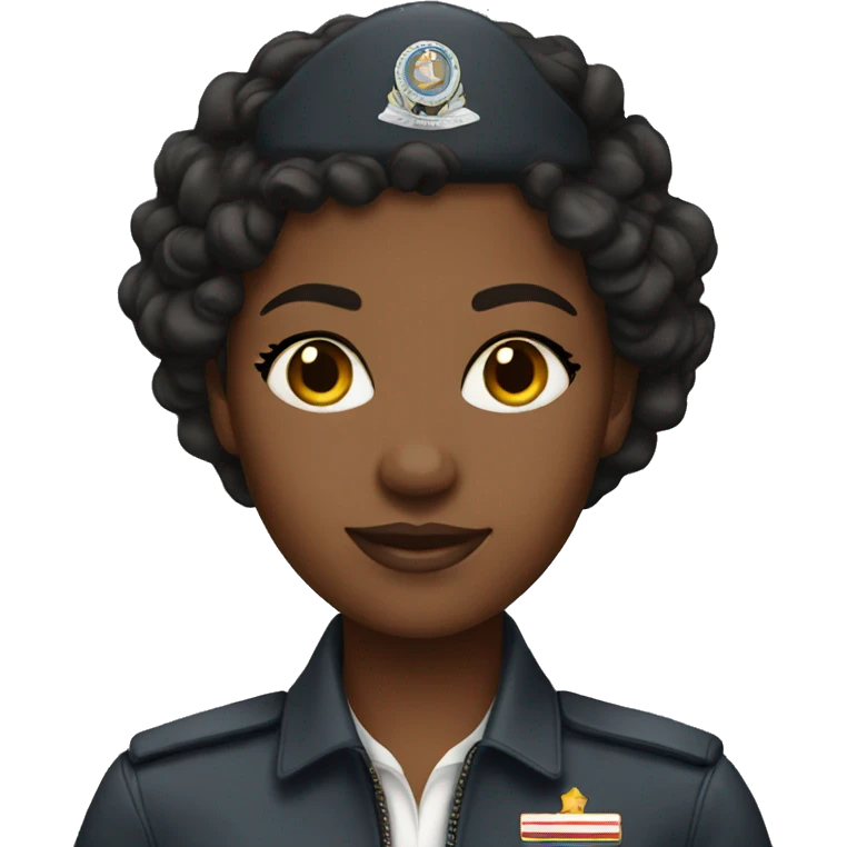 black female pilot emoji