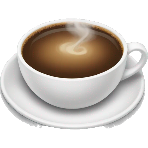 An aesthetic cup of hot coffee emoji