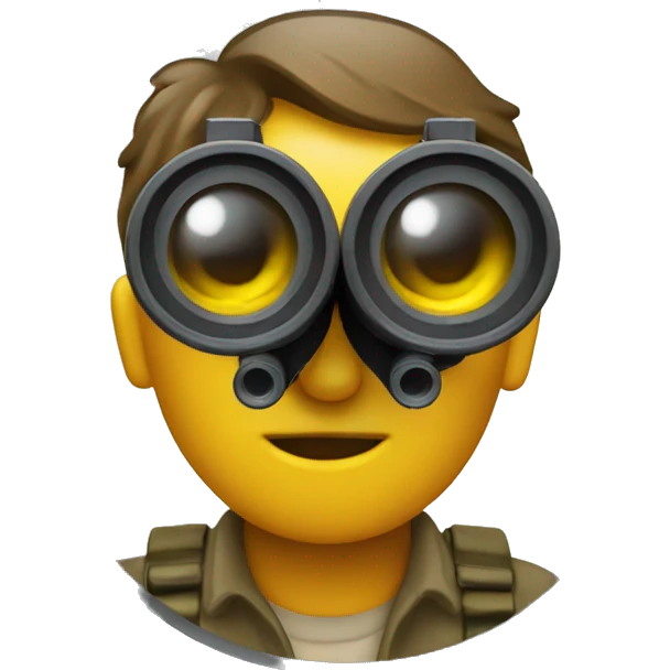 emoji looking through binoculars  emoji