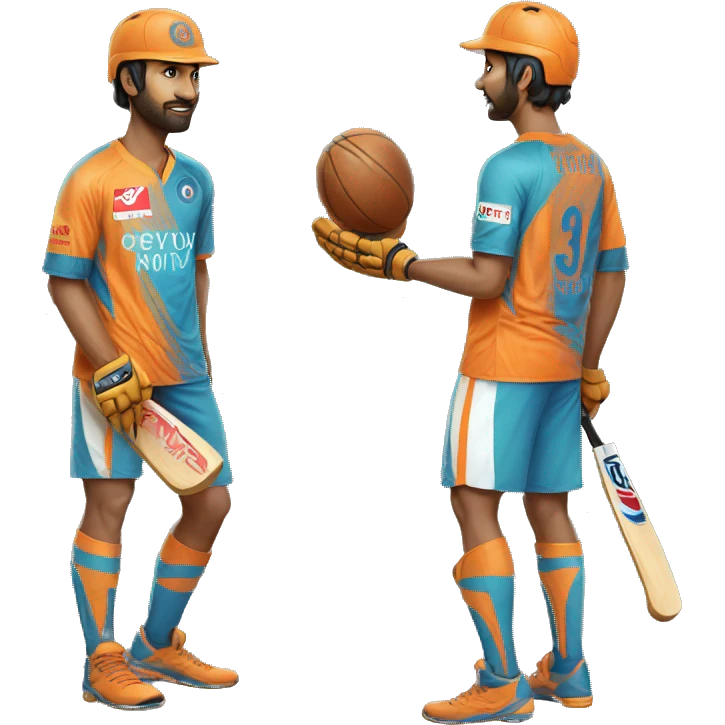 ruturaj Gikward in indian jersey  emoji