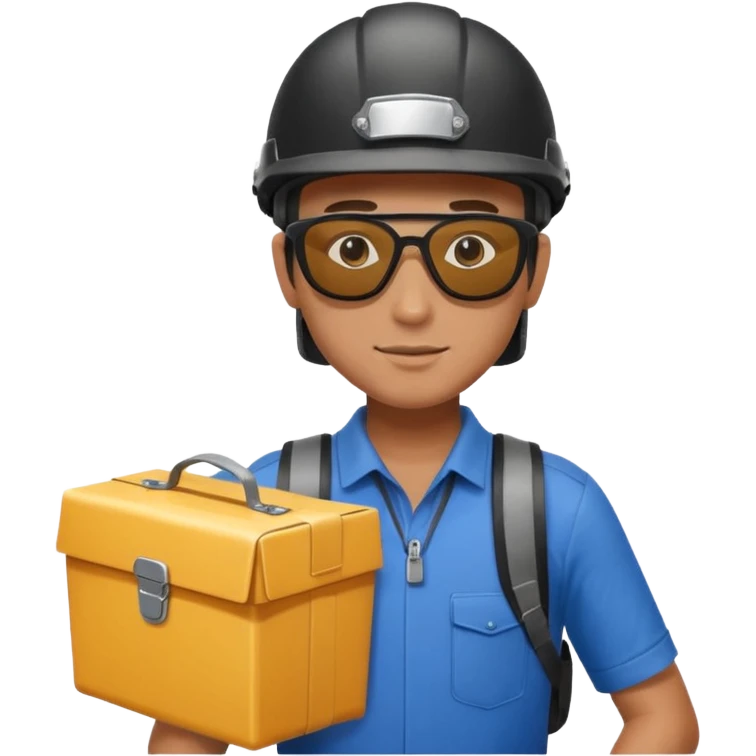 Bike courier with messenger box,Delivery Crew emoji