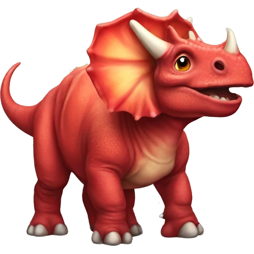 red triceratops emoji