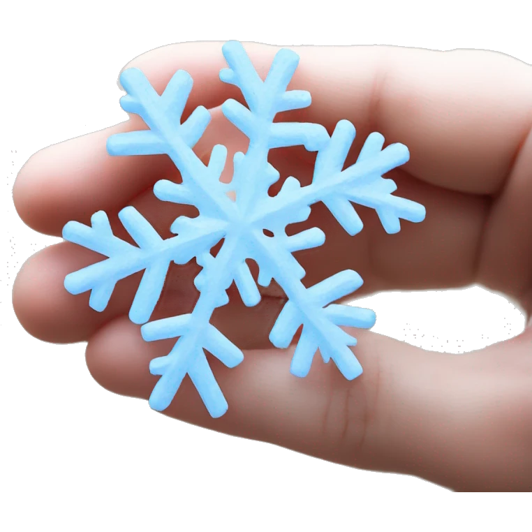 snowflake in the palm of your hand emoji