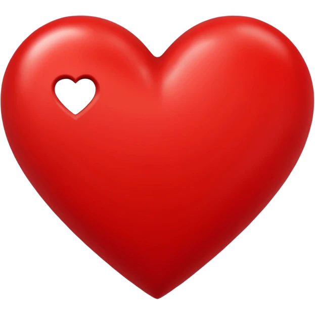 Un corazón grande rojo con la letra J en mayúscula emoji