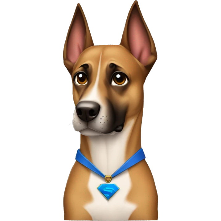 logo superman dog malinois with lulu emoji