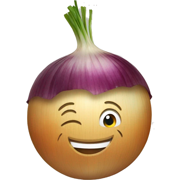 Enjoying an onion emoji