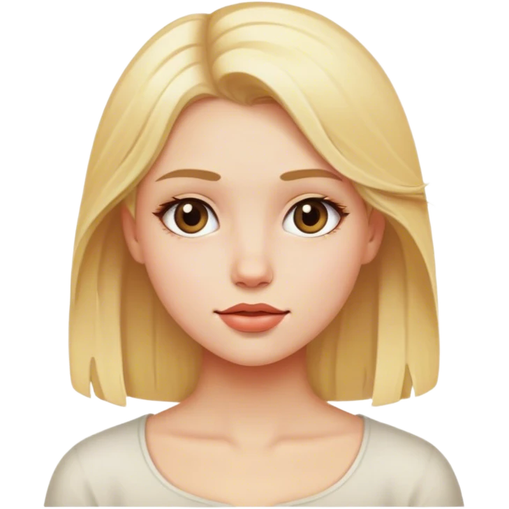 blonde girl portrait artwork emoji