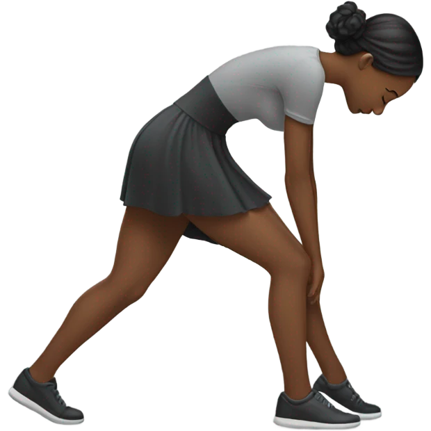 Black girl bowing emoji