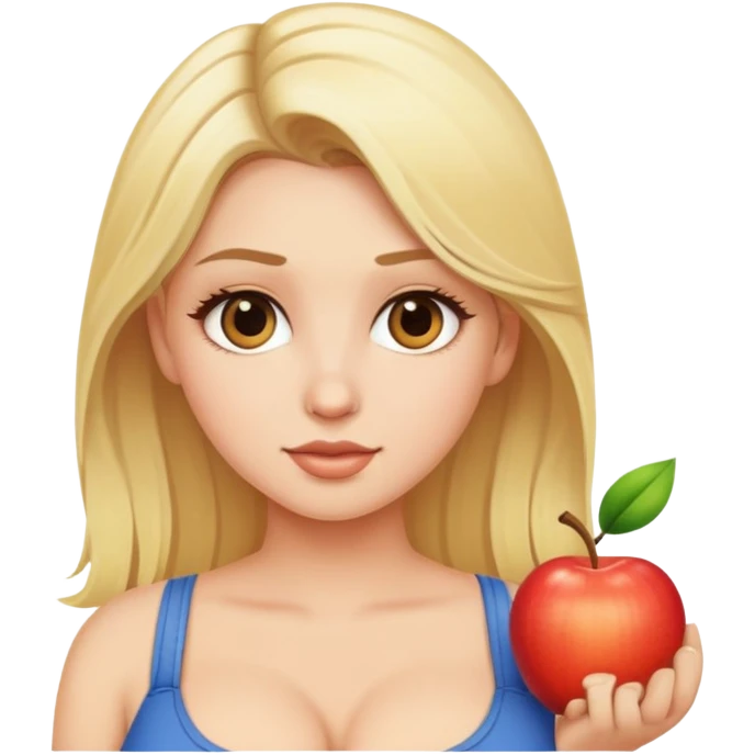 Blonde girl with big naked tits emoji