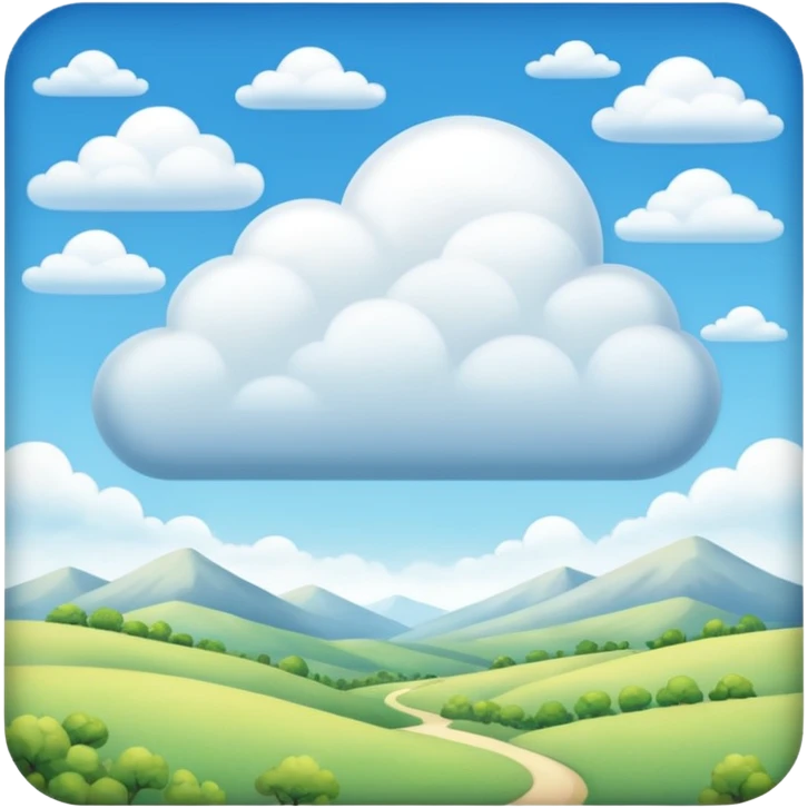 partly cloudy landskape emoji