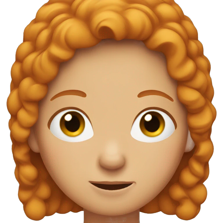ginger woman who is covering her ears emoji