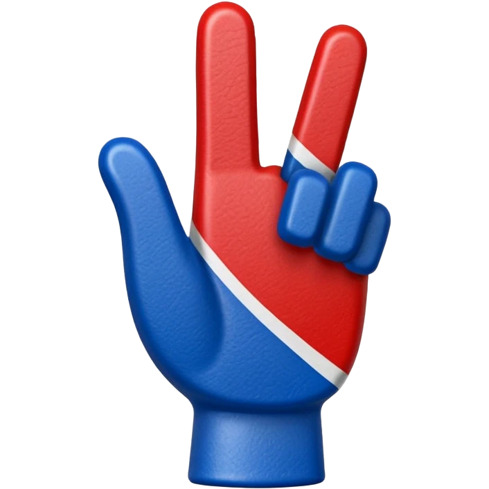 foam finger american football blue (#00A3E0) and red (#F9423A) emoji