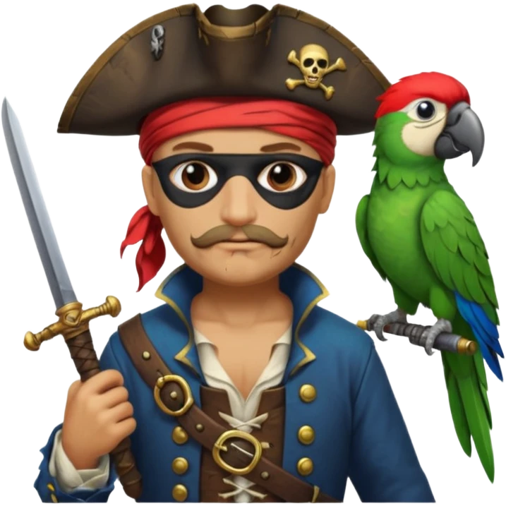pirate and parrot emoji