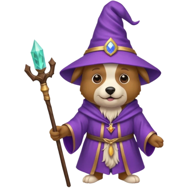 Dog wizard emoji