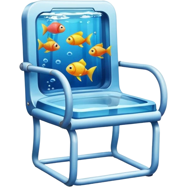 aquarium in the shape of a chair  emoji