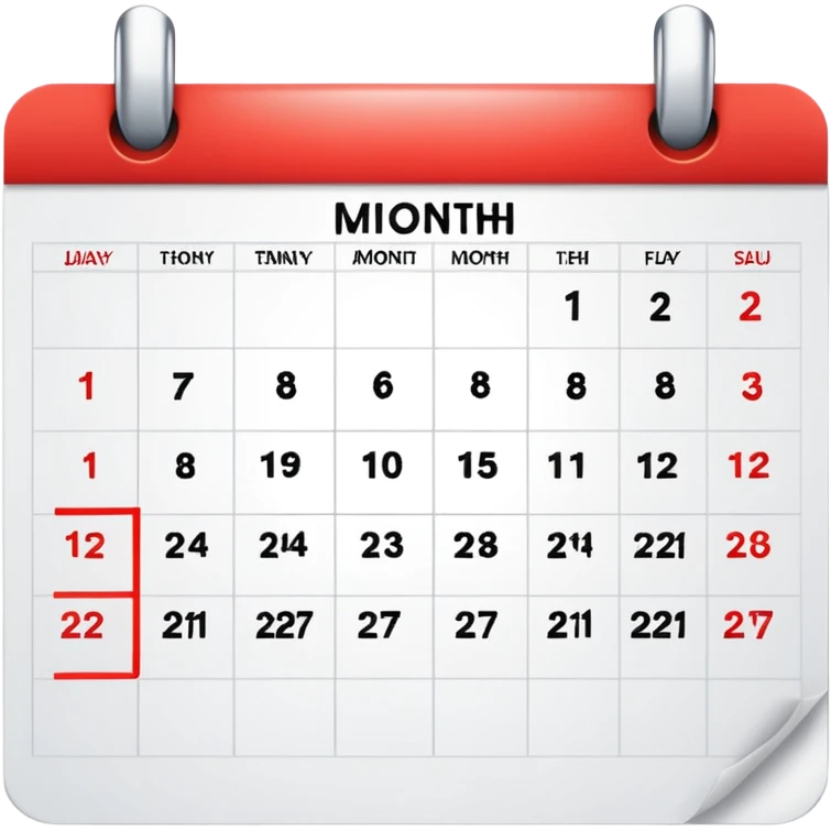 1 month from calendar emoji