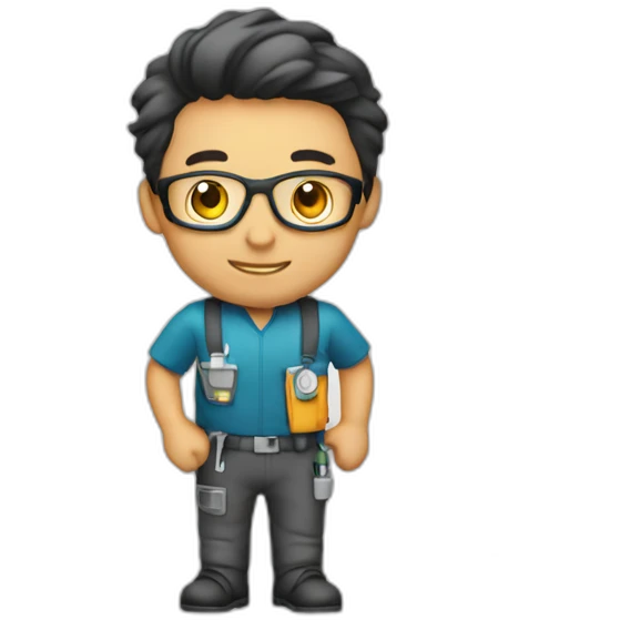 Biomedical engineer-male - with tools emoji