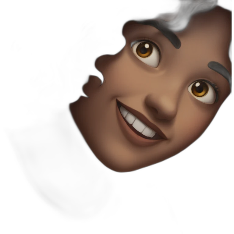 smiling girl with brown eyes emoji