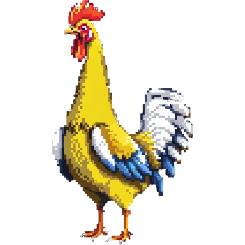 shouting long neck yellow chicken emoji