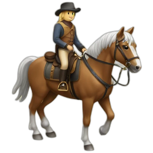 Chat sur cheval emoji