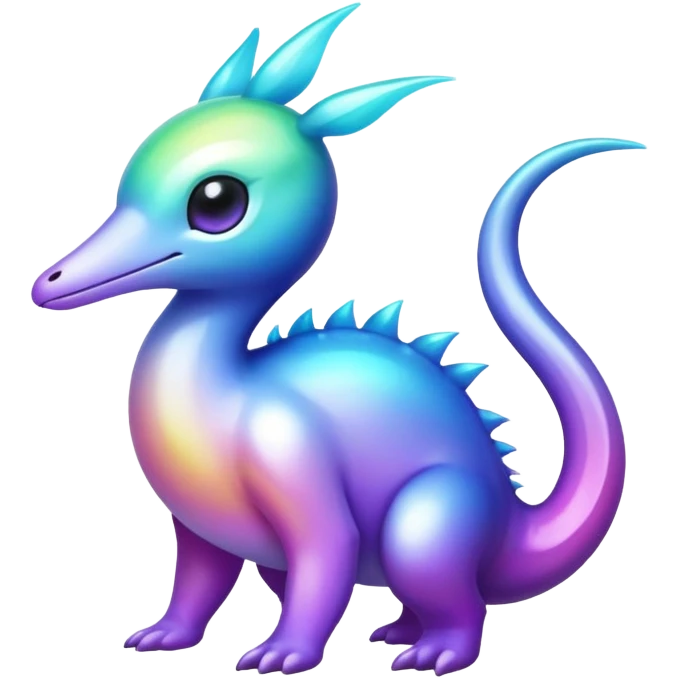 complex iridescent gradients aesthetic-scenery-Fakémon-creature emoji