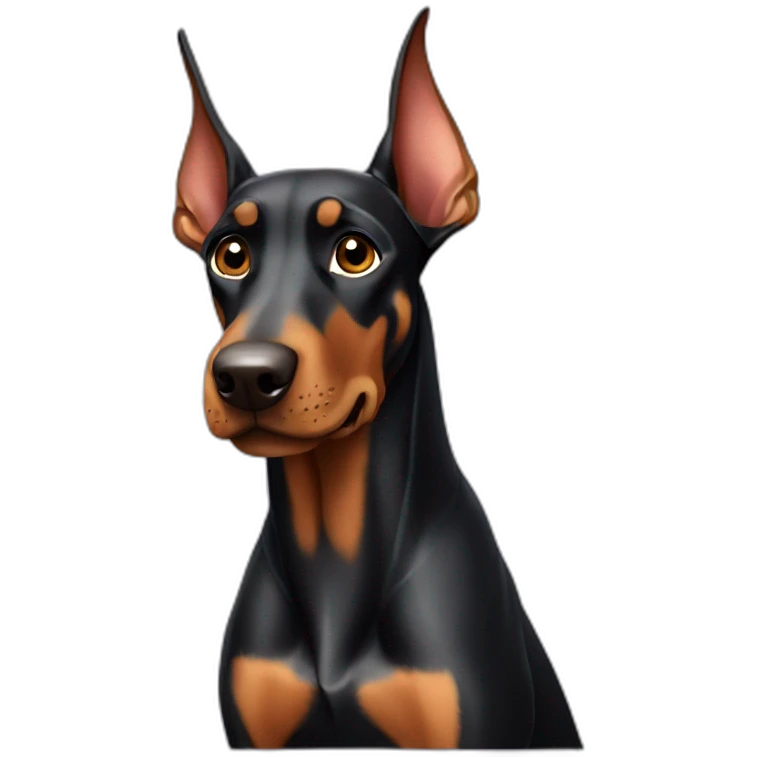 doberman saludando emoji