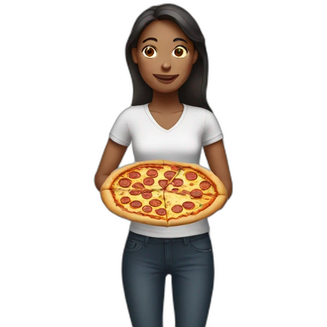 woman pizza emoji