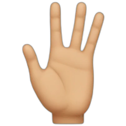 3 fingers emoji