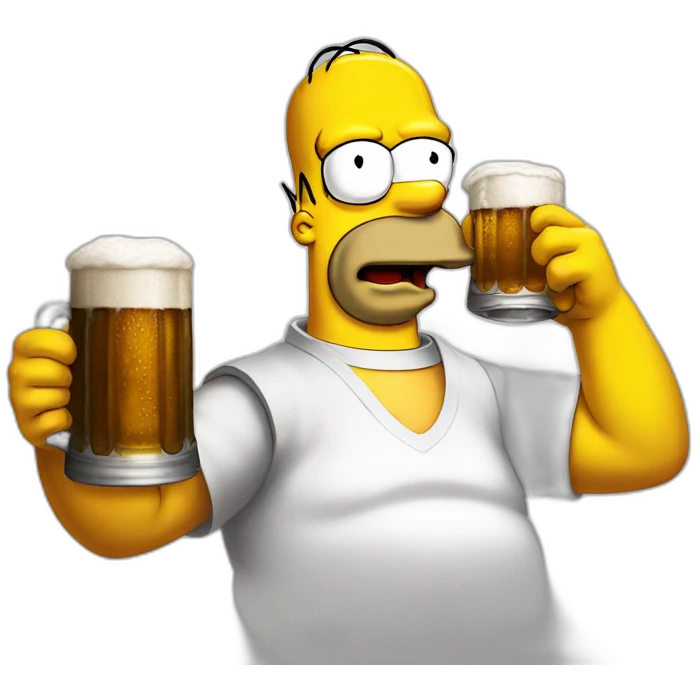 Homer simpson-drink beer emoji
