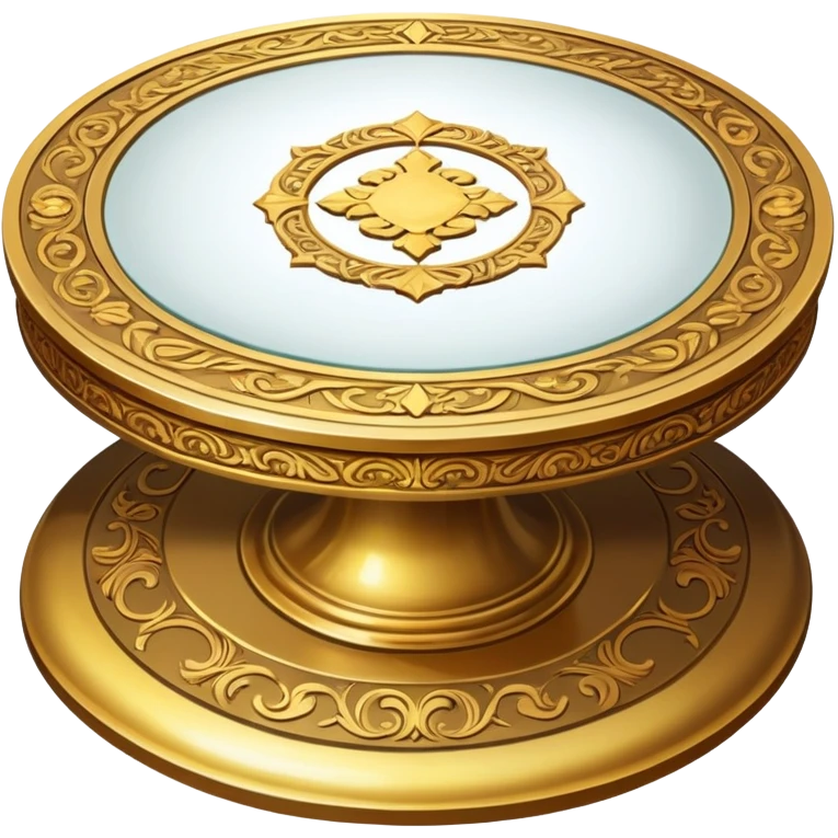 ancient big gold round meeting table emoji