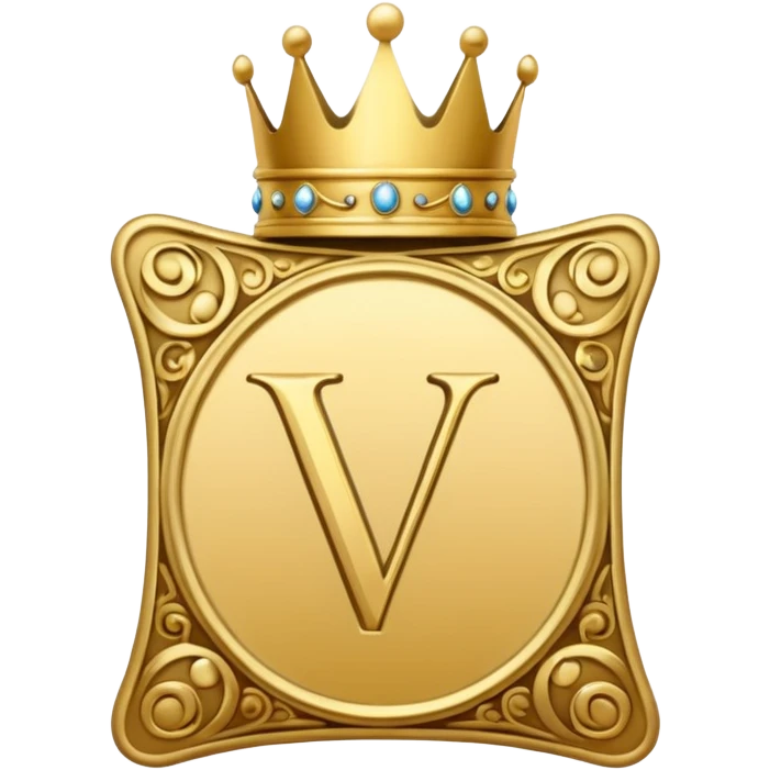Letter v Vít crown Simple one emoji