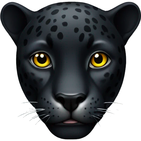 Black jaguar with yellow eyes  emoji