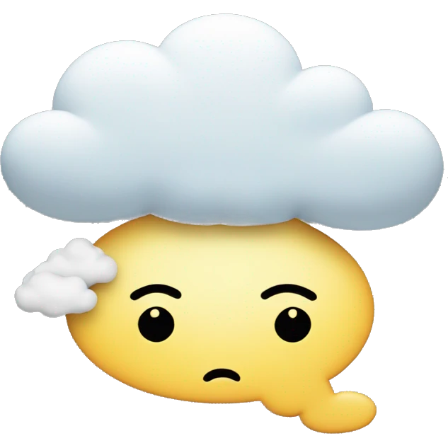 sad speech bubble in form of a cloud emoji