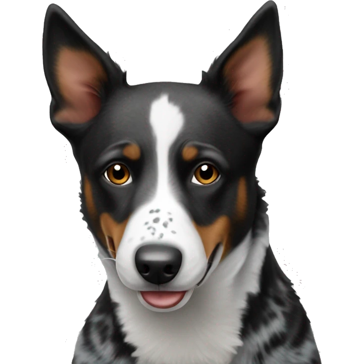Black and White Australian Cattle Dog emoji