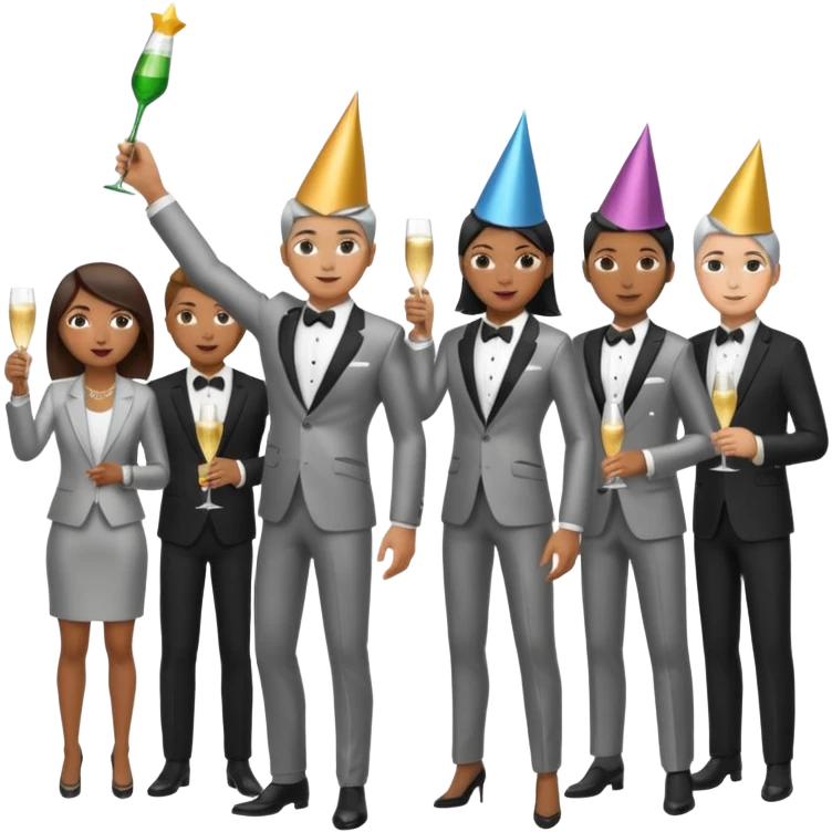 arrow going from one figure to a group of people emoji