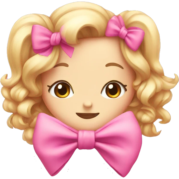 cute pink bow emoji