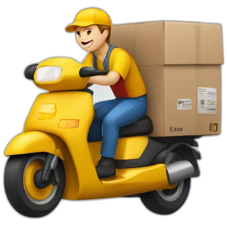 courier, yandex courier, delivery emoji