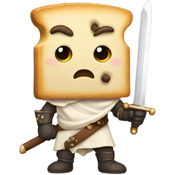 Poptart menacingly wielding a sword emoji
