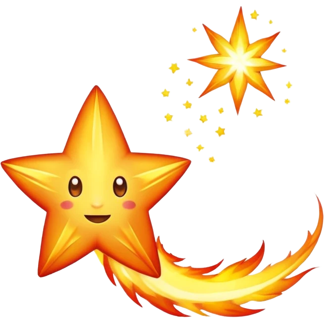 Meteor – Bright falling star with blazing tail emoji