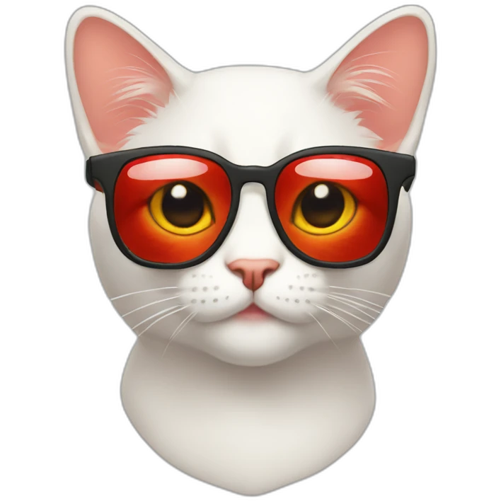 red cat with subglasses emoji